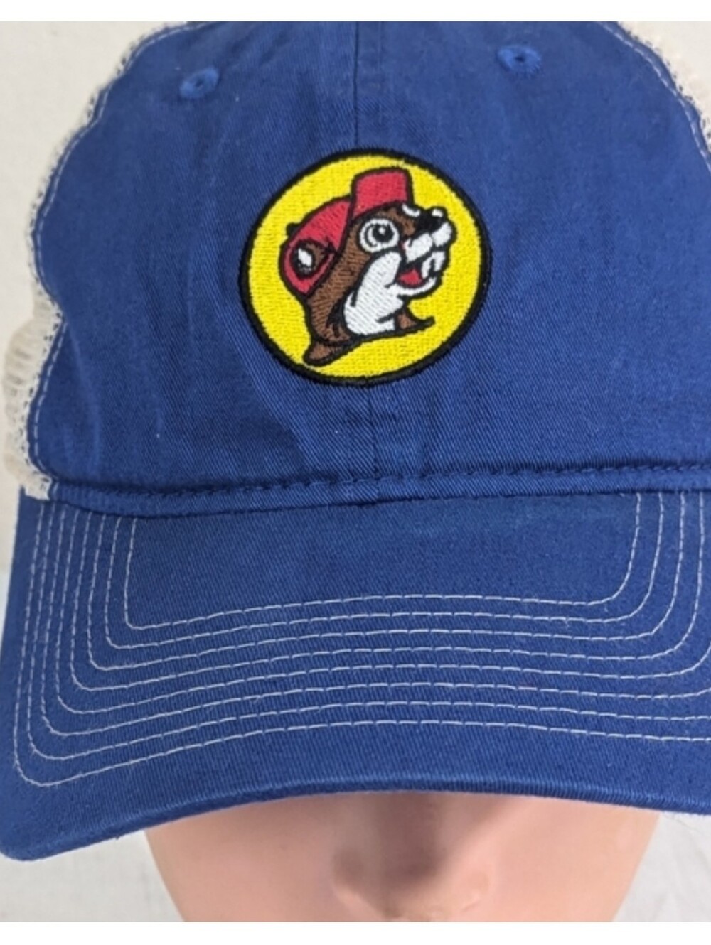 Buc-ee's Blue Logo Trucker Baseball Cap Bucees Hat Mesh Snapback